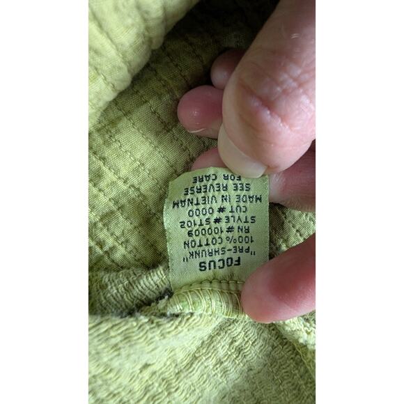 Focus Womens Green Textured Knit Jacket Sz S Button Up Long Sleeve Cardigan Boho - Picture 7 of 7